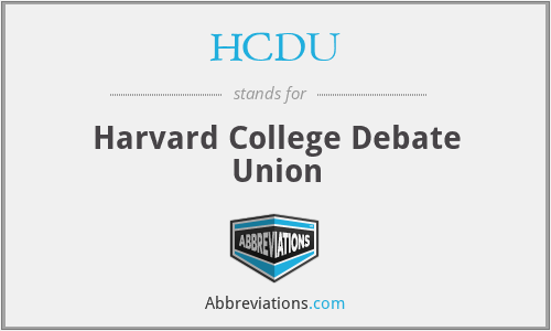 HCDU - Harvard College Debate Union
