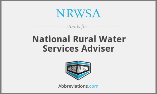 NRWSA - National Rural Water Services Adviser