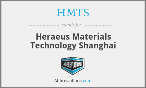 HMTS - Heraeus Materials Technology Shanghai