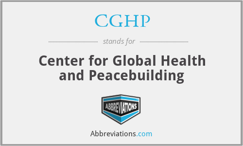 CGHP - Center for Global Health and Peacebuilding