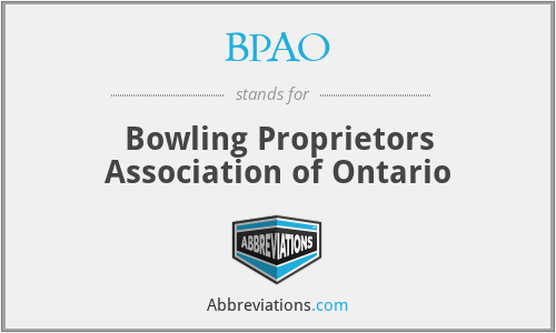 BPAO - Bowling Proprietors Association of Ontario
