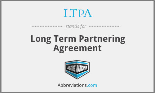 LTPA - Long Term Partnering Agreement