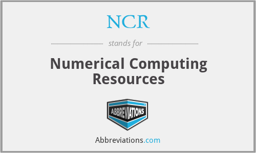 NCR - Numerical Computing Resources