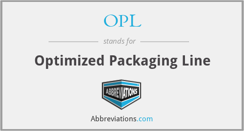 OPL - Optimized Packaging Line