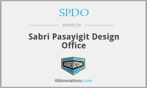 SPDO - Sabri Pasayigit Design Office