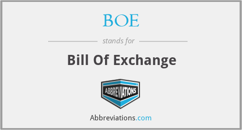 BOE - Bill Of Exchange