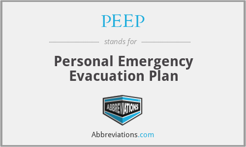 PEEP - Personal Emergency Evacuation Plan