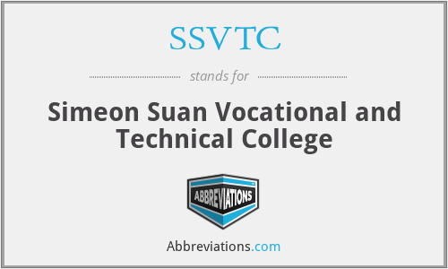 SSVTC - Simeon Suan Vocational and Technical College