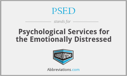 PSED - Psychological Services for the Emotionally Distressed