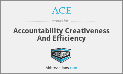 ACE - Accountability Creativeness And Efficiency
