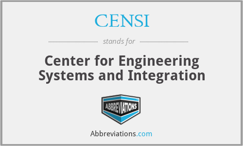 CENSI - Center for Engineering Systems and Integration