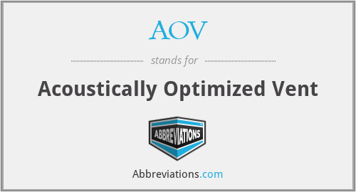 AOV - Acoustically Optimized Vent