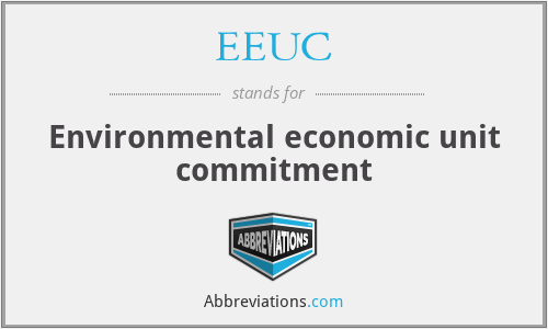 EEUC - Environmental economic unit commitment