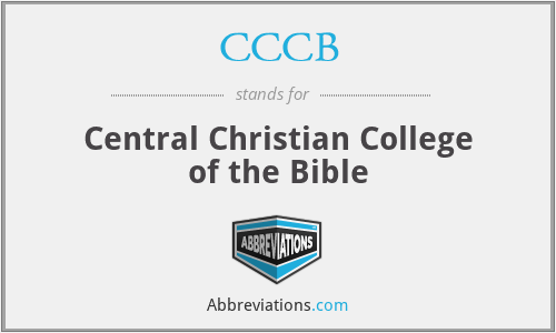CCCB - Central Christian College of the Bible