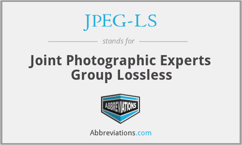 JPEG-LS - Joint Photographic Experts Group Lossless