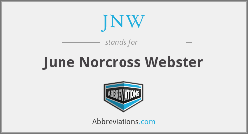 JNW - June Norcross Webster