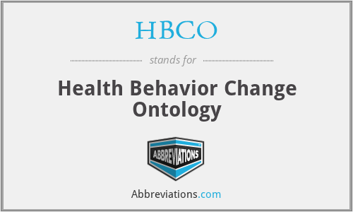HBCO - Health Behavior Change Ontology