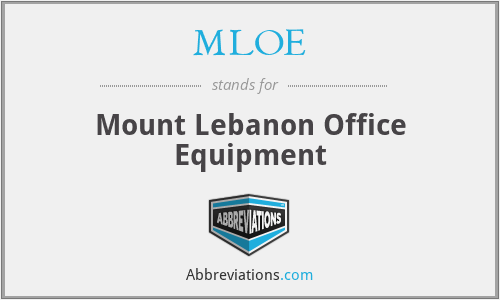 MLOE - Mount Lebanon Office Equipment