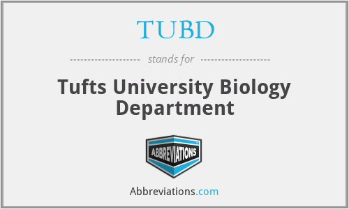 TUBD - Tufts University Biology Department