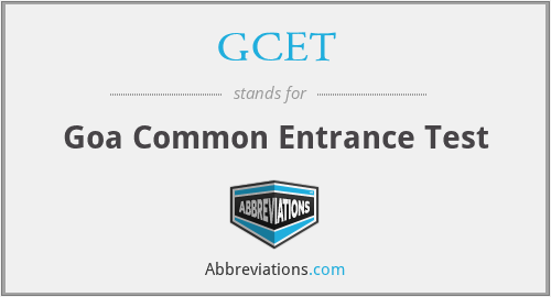 GCET - Goa Common Entrance Test