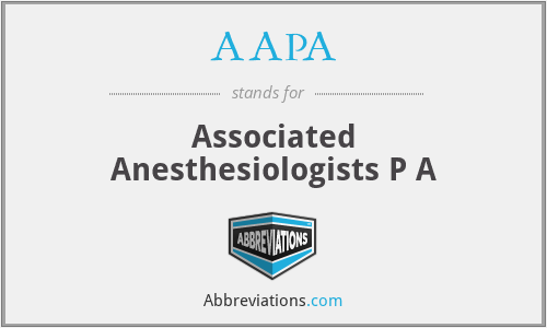 AAPA - Associated Anesthesiologists P A