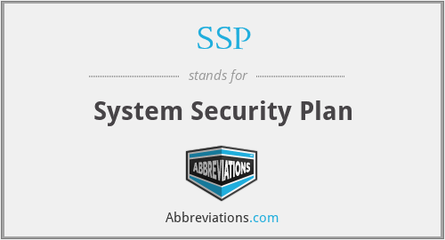 SSP - System Security Plan