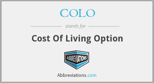 COLO - Cost Of Living Option