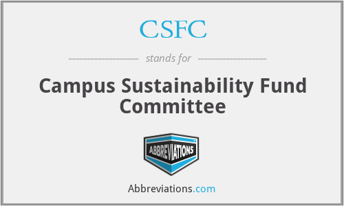 CSFC - Campus Sustainability Fund Committee