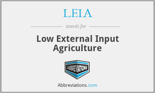 LEIA - Low External Input Agriculture