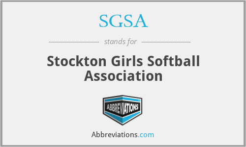 SGSA - Stockton Girls Softball Association
