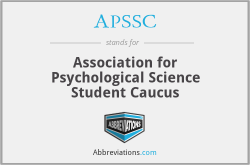 APSSC - Association for Psychological Science Student Caucus