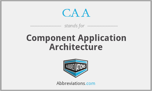 CAA - Component Application Architecture