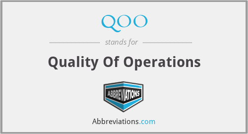 QOO - Quality Of Operations