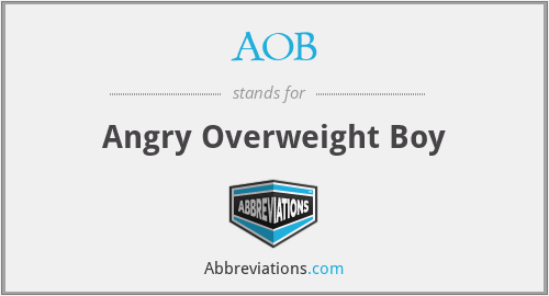 AOB - Angry Overweight Boy