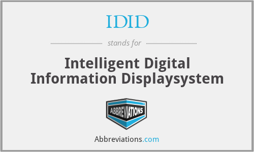 IDID - Intelligent Digital Information Displaysystem