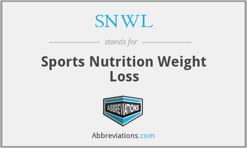SNWL - Sports Nutrition Weight Loss
