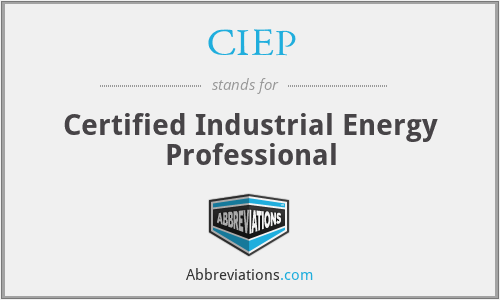 CIEP - Certified Industrial Energy Professional