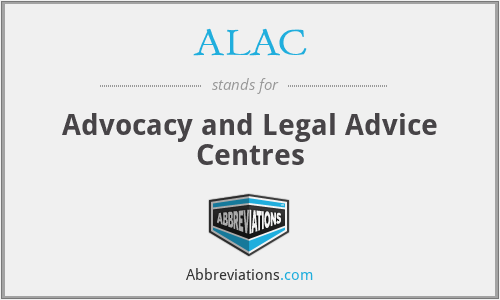 ALAC - Advocacy and Legal Advice Centres