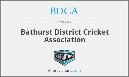 BDCA - Bathurst District Cricket Association