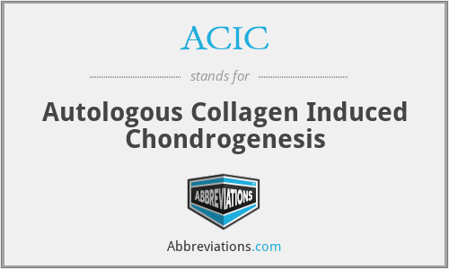 ACIC - Autologous Collagen Induced Chondrogenesis