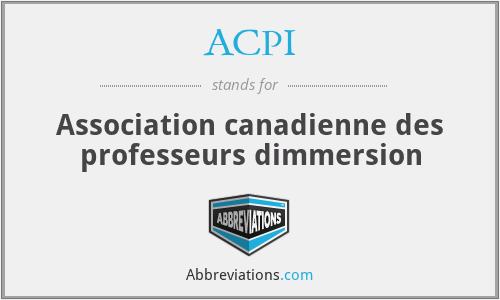 ACPI - Association canadienne des professeurs dimmersion