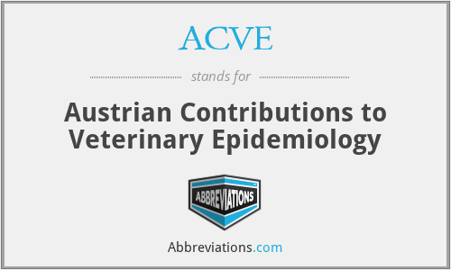 ACVE - Austrian Contributions to Veterinary Epidemiology