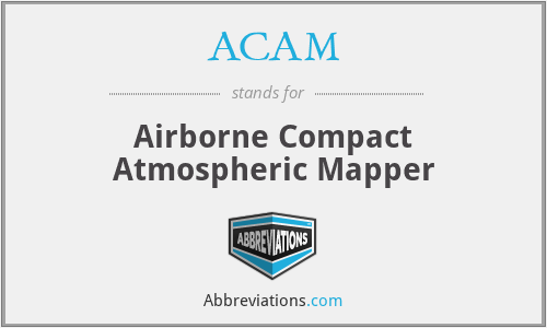 ACAM - Airborne Compact Atmospheric Mapper
