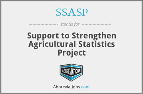 SSASP - Support to Strengthen Agricultural Statistics Project