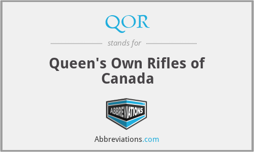 QOR - Queen's Own Rifles of Canada