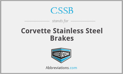 CSSB - Corvette Stainless Steel Brakes