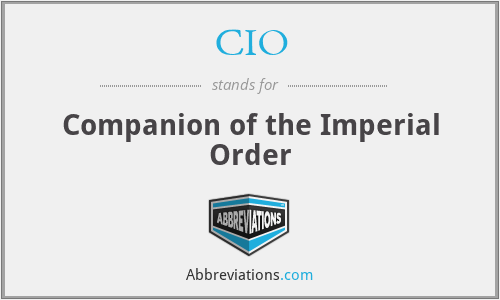 CIO - Companion of the Imperial Order