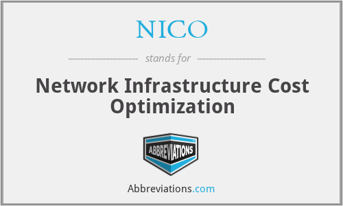 NICO - Network Infrastructure Cost Optimization