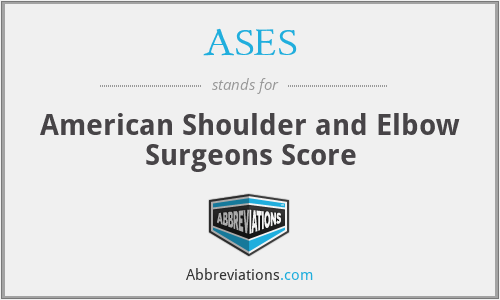 ASES - American Shoulder and Elbow Surgeons Score