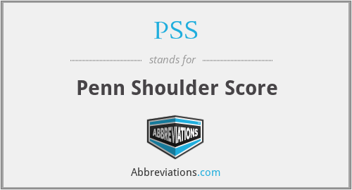 PSS - Penn Shoulder Score